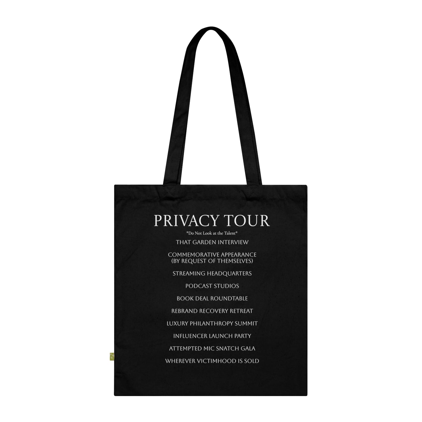 Privacy Tour Organic Cotton Tote Bag