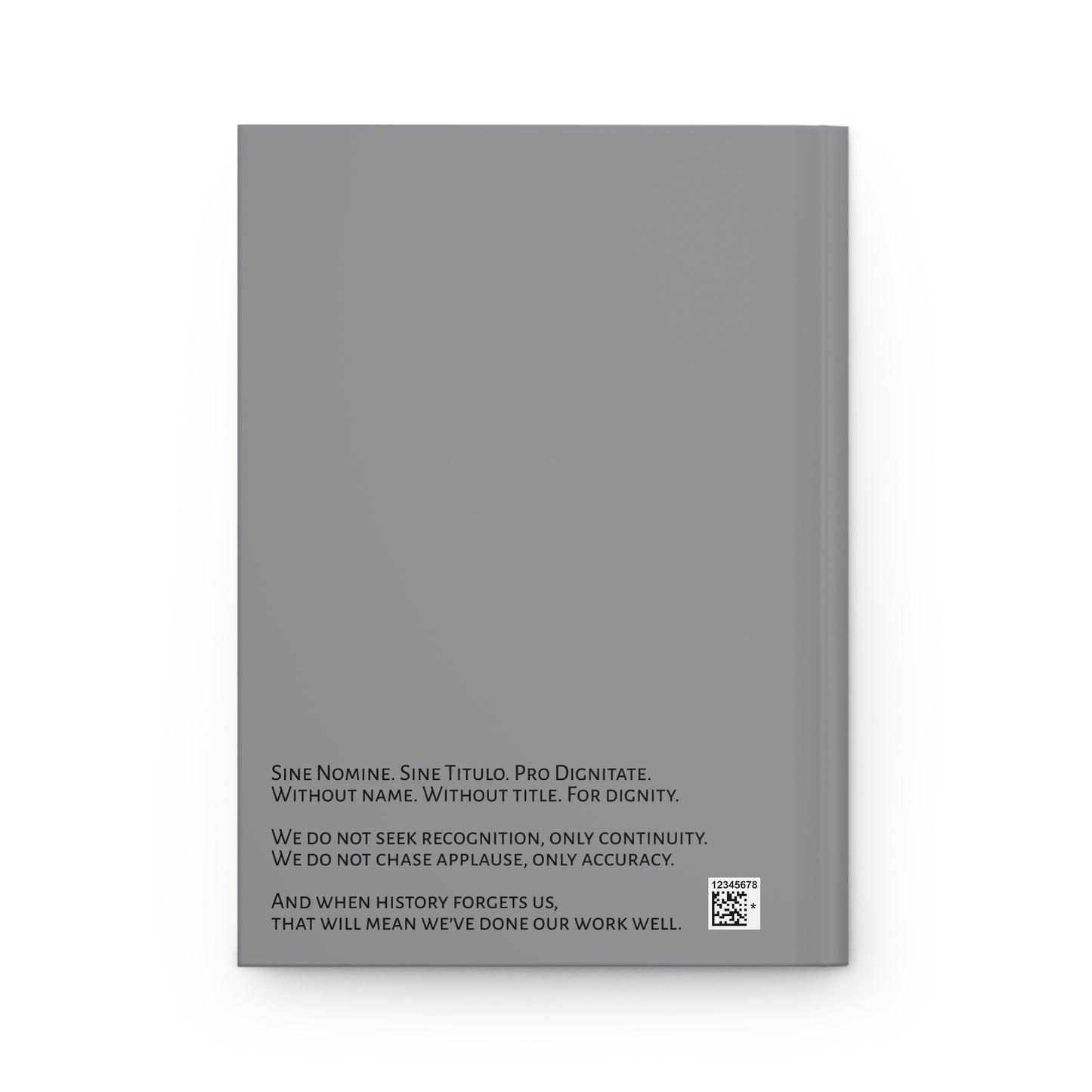 Men in Grey Hardcover Journal