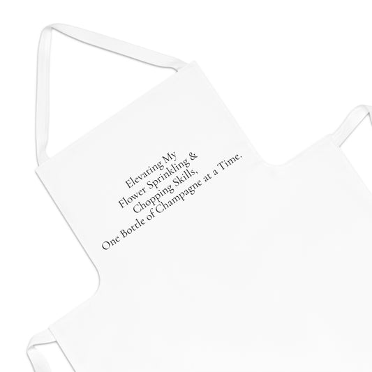 Elevating My Flower Sprinkling and Chopping Skills, One Bottle of Champagne at a Time.