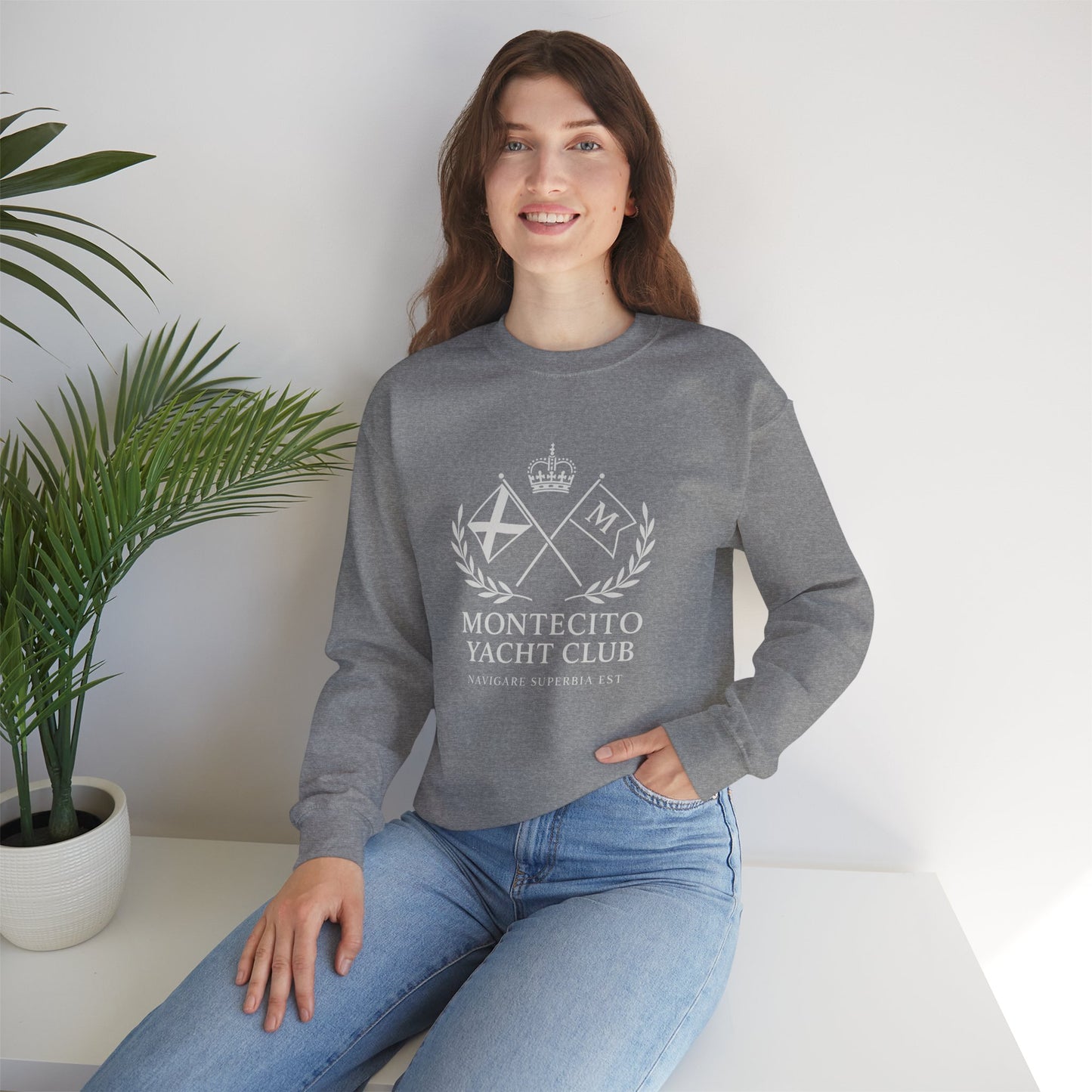 Montecito Yacht Club Sweatshirt | Cozy Unisex Crewneck