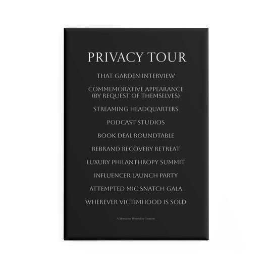 Privacy Tour Rectangle Button Magnet (1 & 10 pcs)
