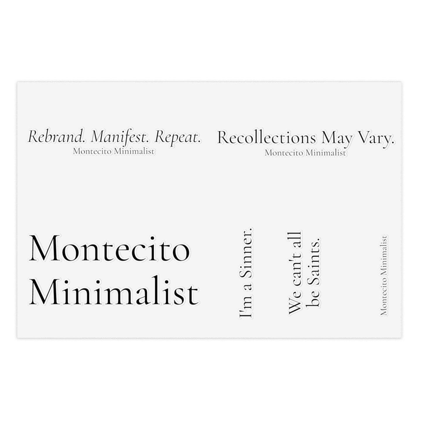 Montecito Minimalist Sticker Sheets -Perfect for Journals & Decor