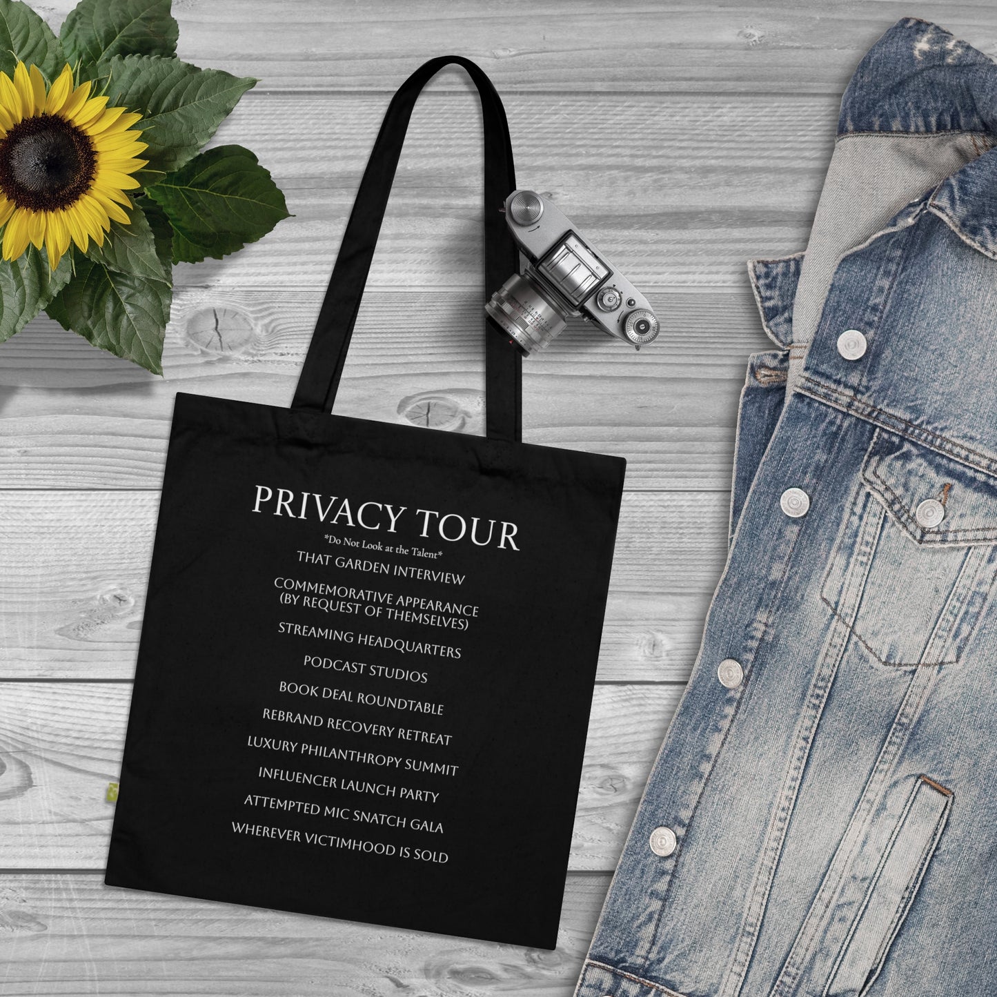 Privacy Tour Organic Cotton Tote Bag