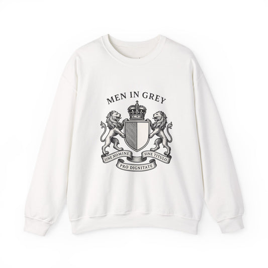 Men in Grey Crest Crewneck Sweatshirt