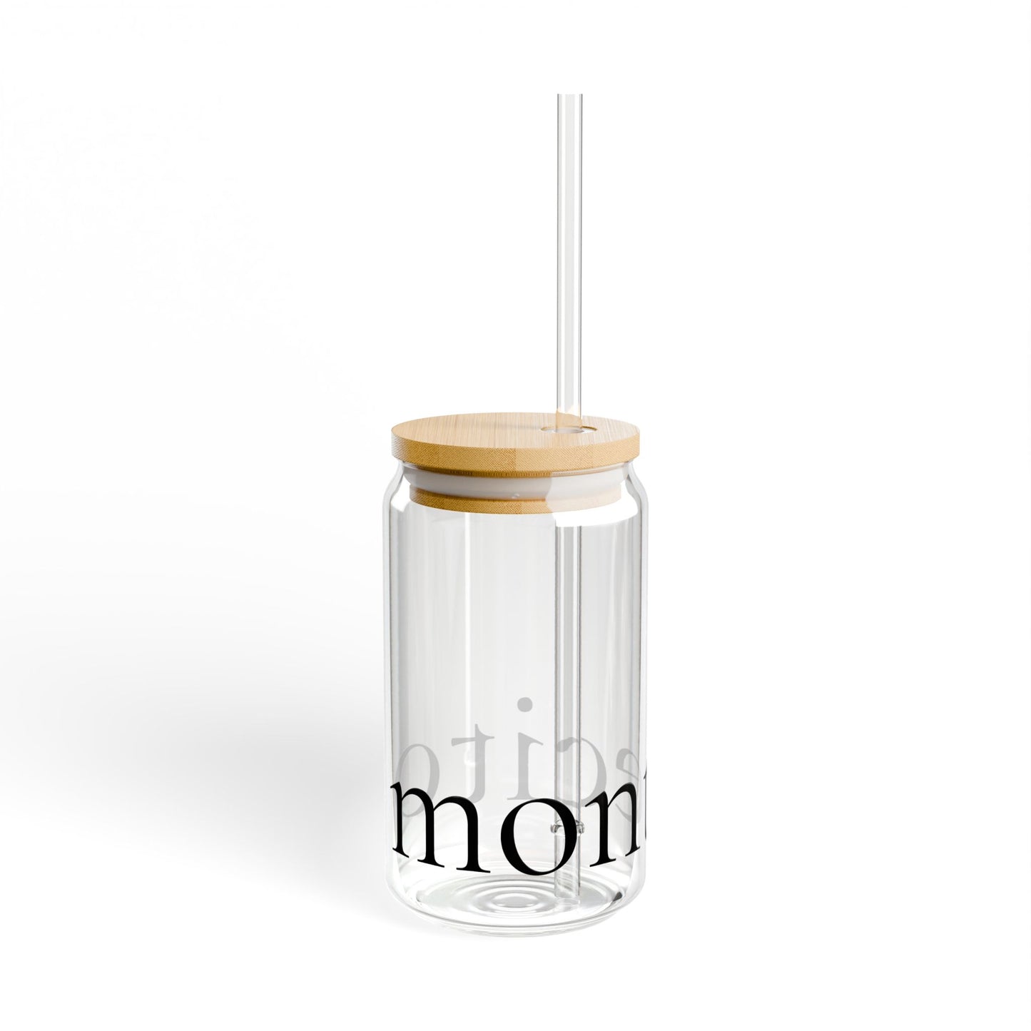 Montecito Minimalist | Stylish Sipper Glass with Bamboo Lid - 16oz, Perfect for Home or Office