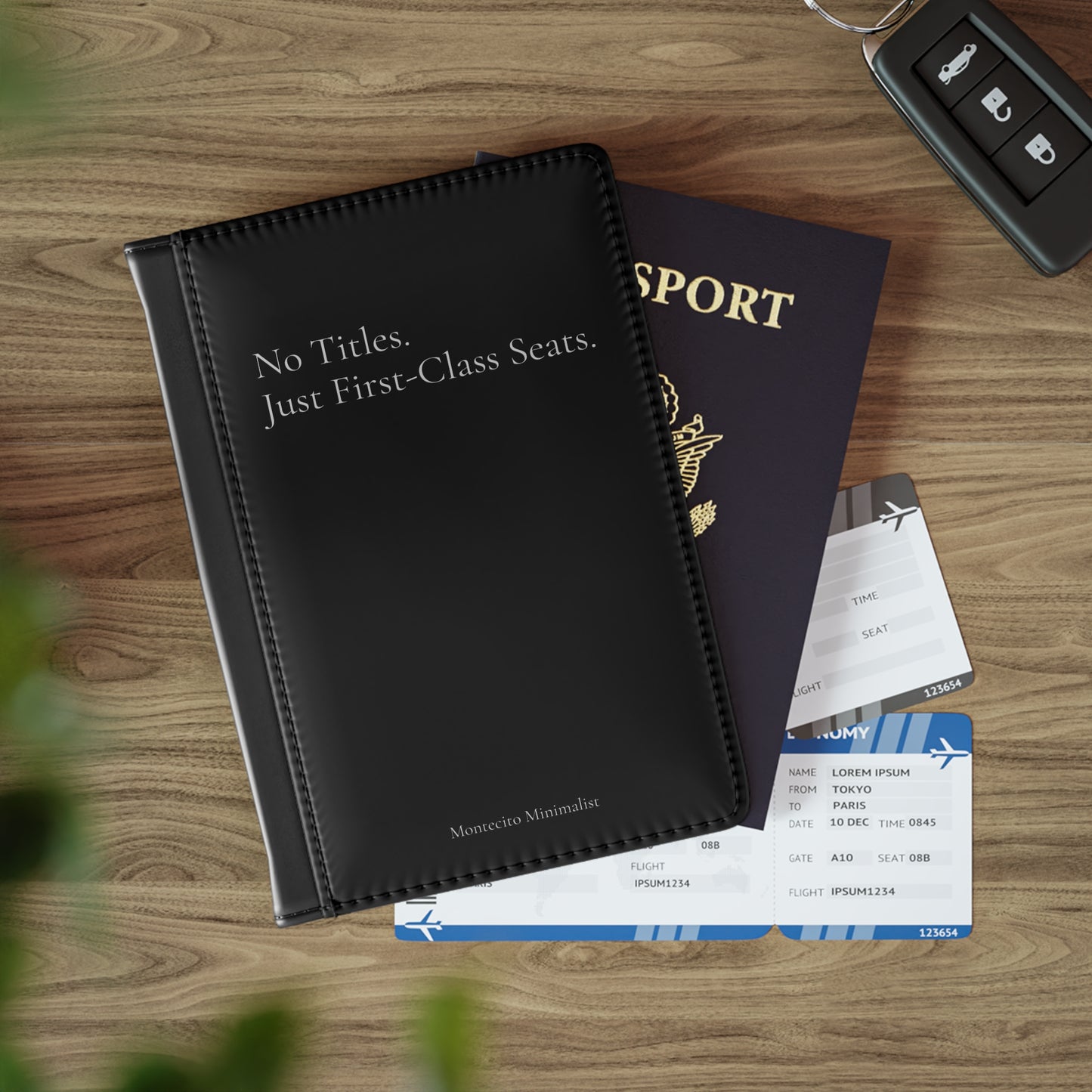 No Titles, Just First-Class Seats Passport Cover