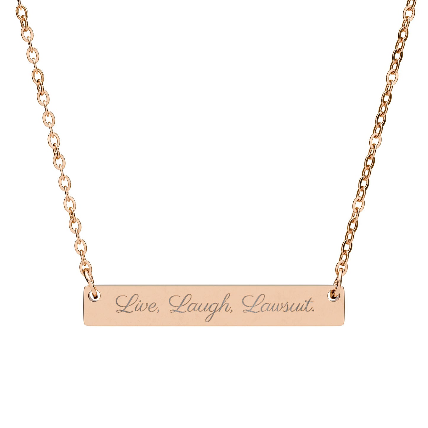 Live, Laugh, Lawsuit. Necklace