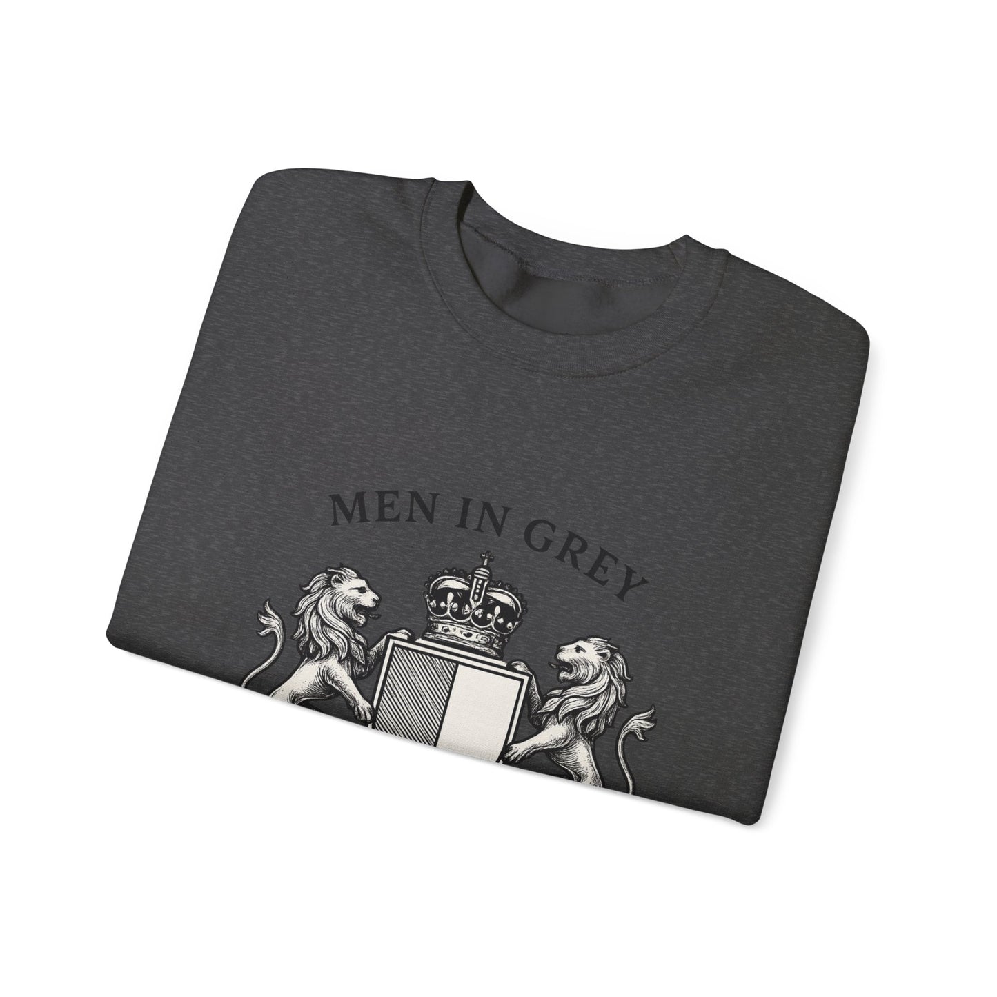 Men in Grey Crest Crewneck Sweatshirt