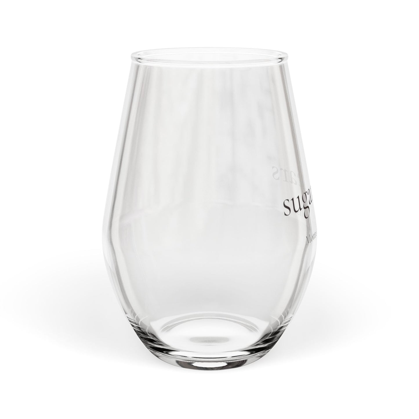 sugar's tears engraved wine glass