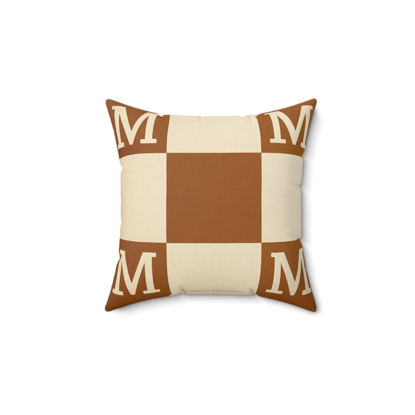 M Monogram Faux Suede Pillow