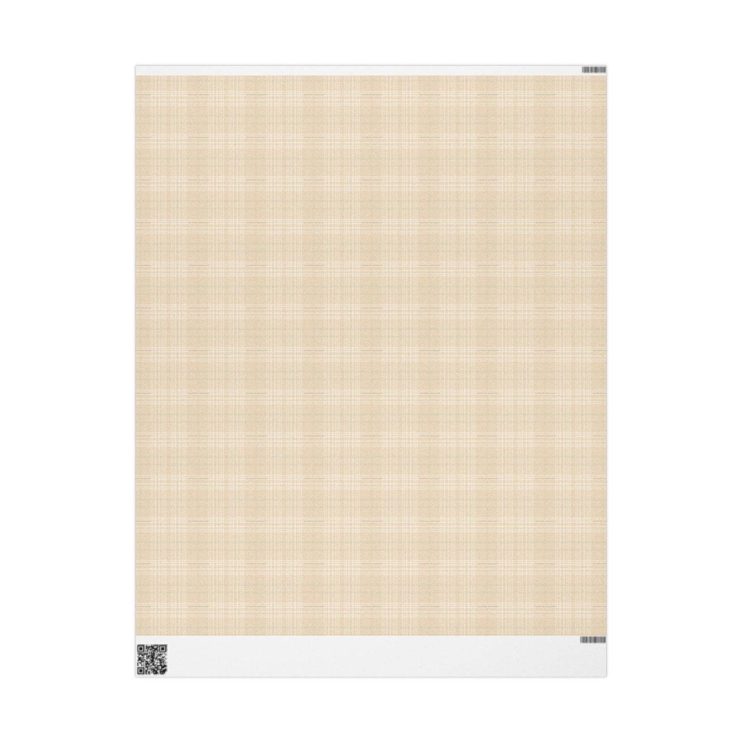 Montecito Minimalist Beige Plaid Wrapping Paper