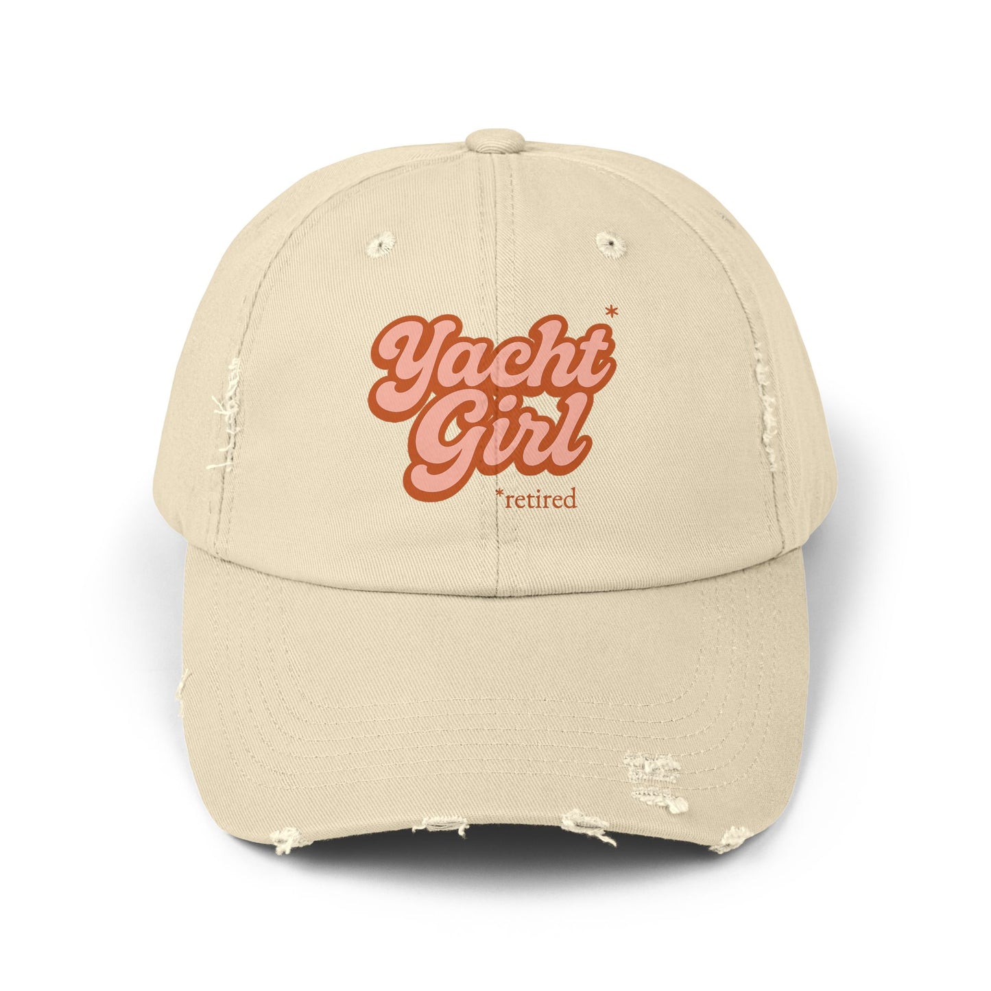 Retired Yacht Girl Distressed Cap.