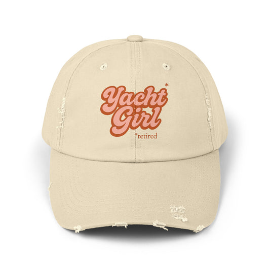 Retired Yacht Girl Distressed Cap.