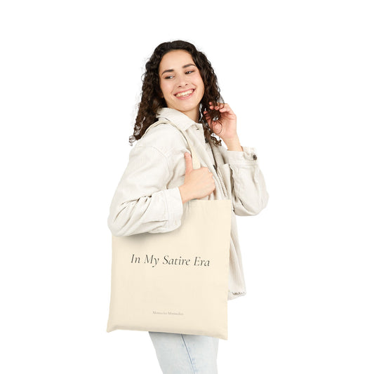 In My Satire Era Cotton Canvas Tote Bag.