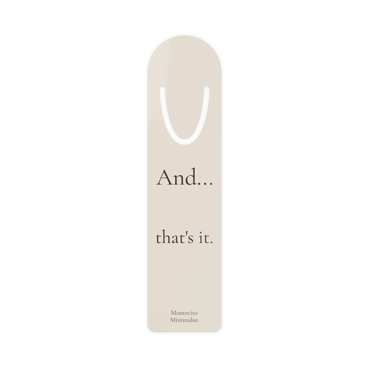 And thats it. Aluminum Bookmark