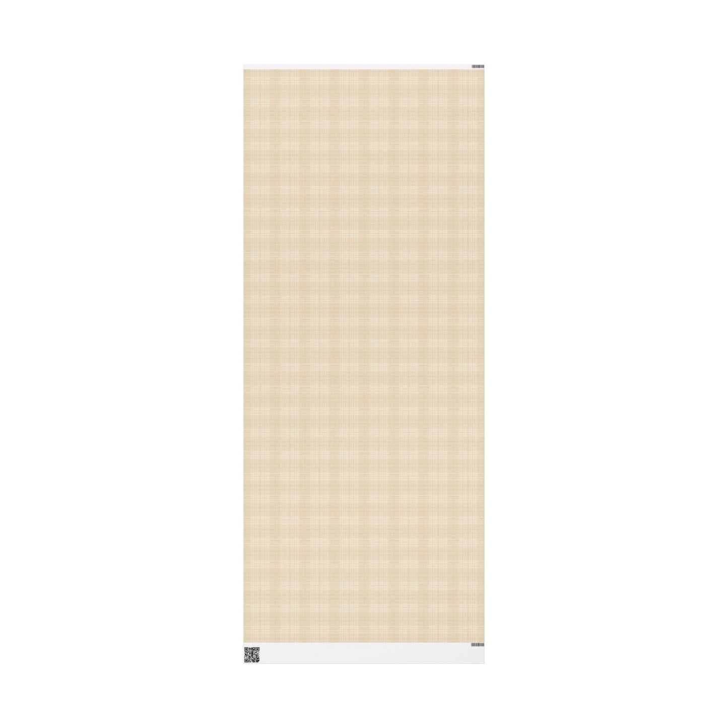 Montecito Minimalist Beige Plaid Wrapping Paper