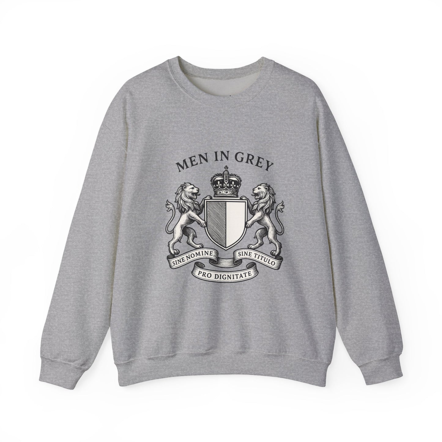 Men in Grey Crest Crewneck Sweatshirt