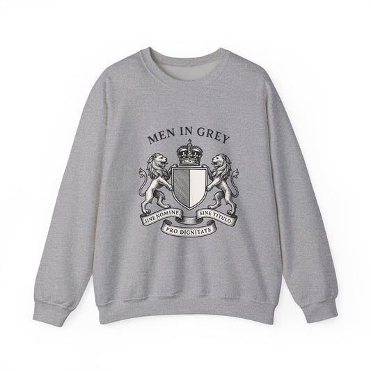 Men in Grey Crest Crewneck Sweatshirt