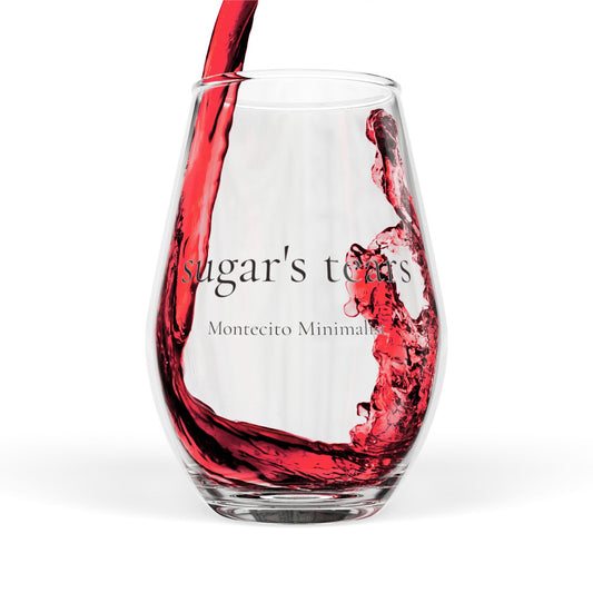 sugar's tears engraved wine glass