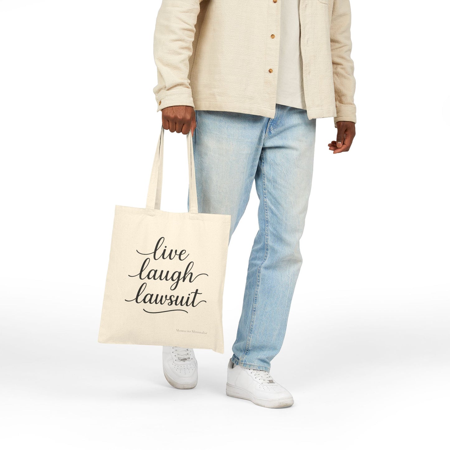 Live Laugh Lawsuit Canvas Tote Bag