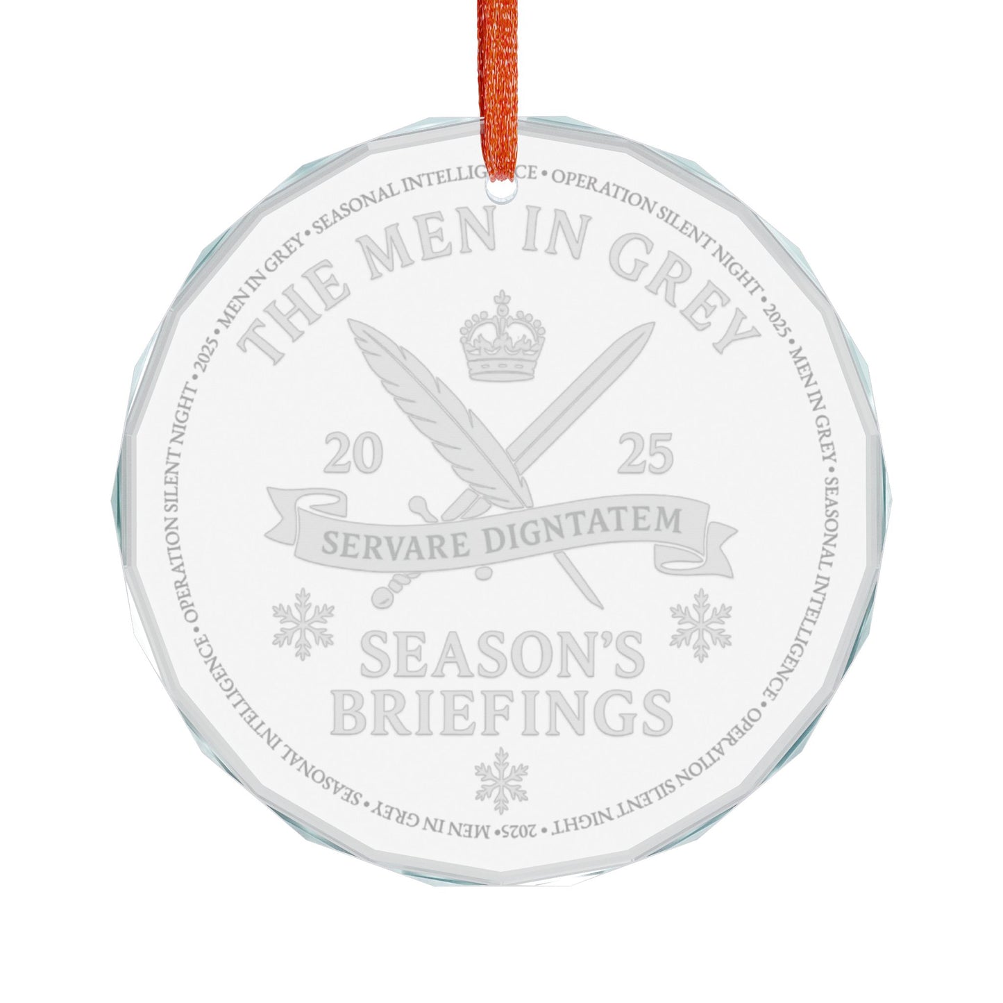 The Men in Grey Seasons Briefings Ornament