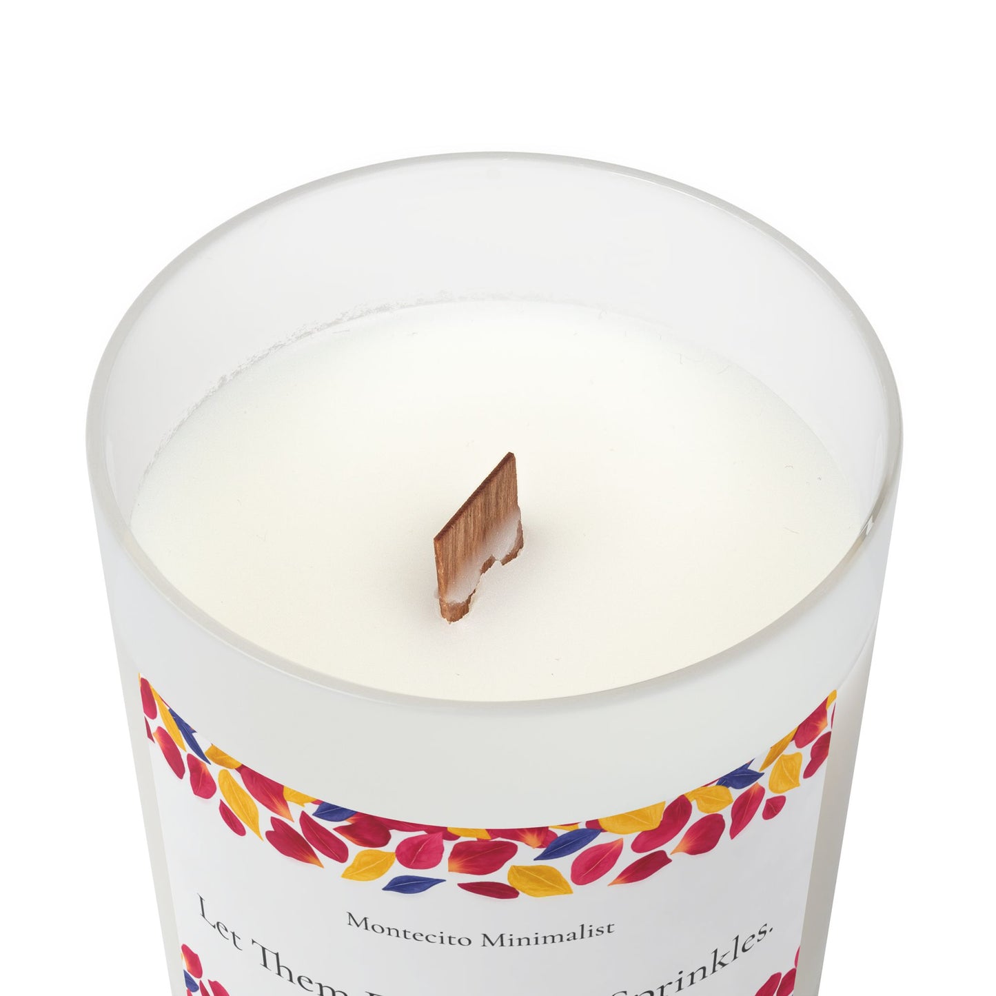 Let Them Eat Flower Sprinkles-  11oz Frosted Glass with Wood Lid