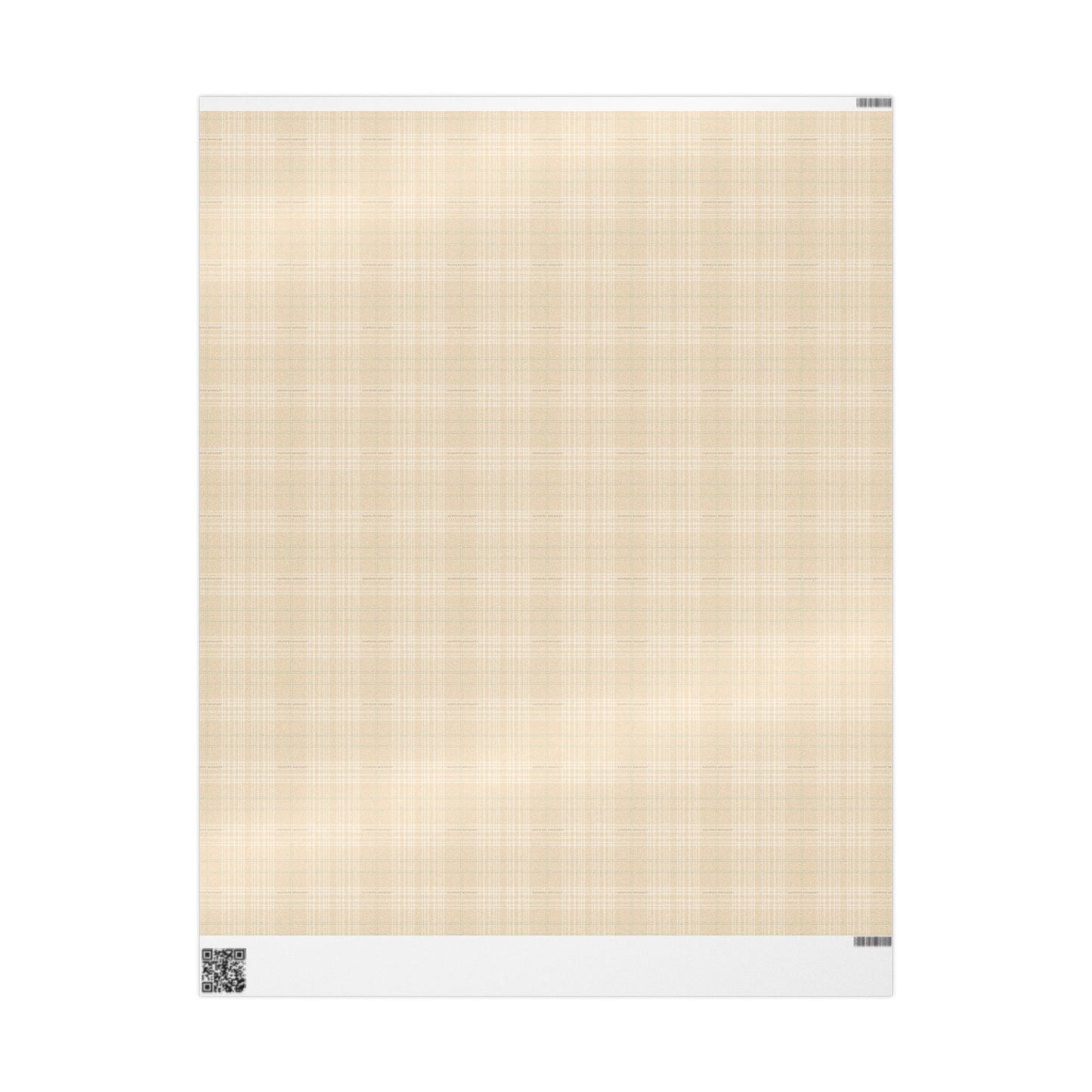 Montecito Minimalist Beige Plaid Wrapping Paper