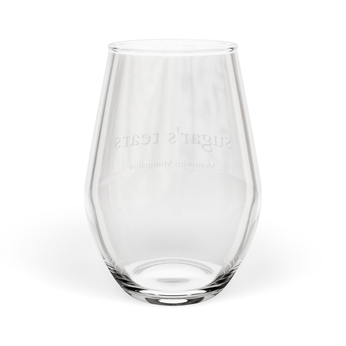 sugar's tears engraved wine glass