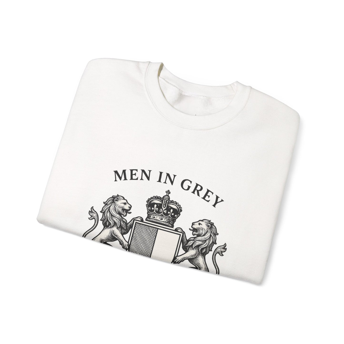 Men in Grey Crest Crewneck Sweatshirt