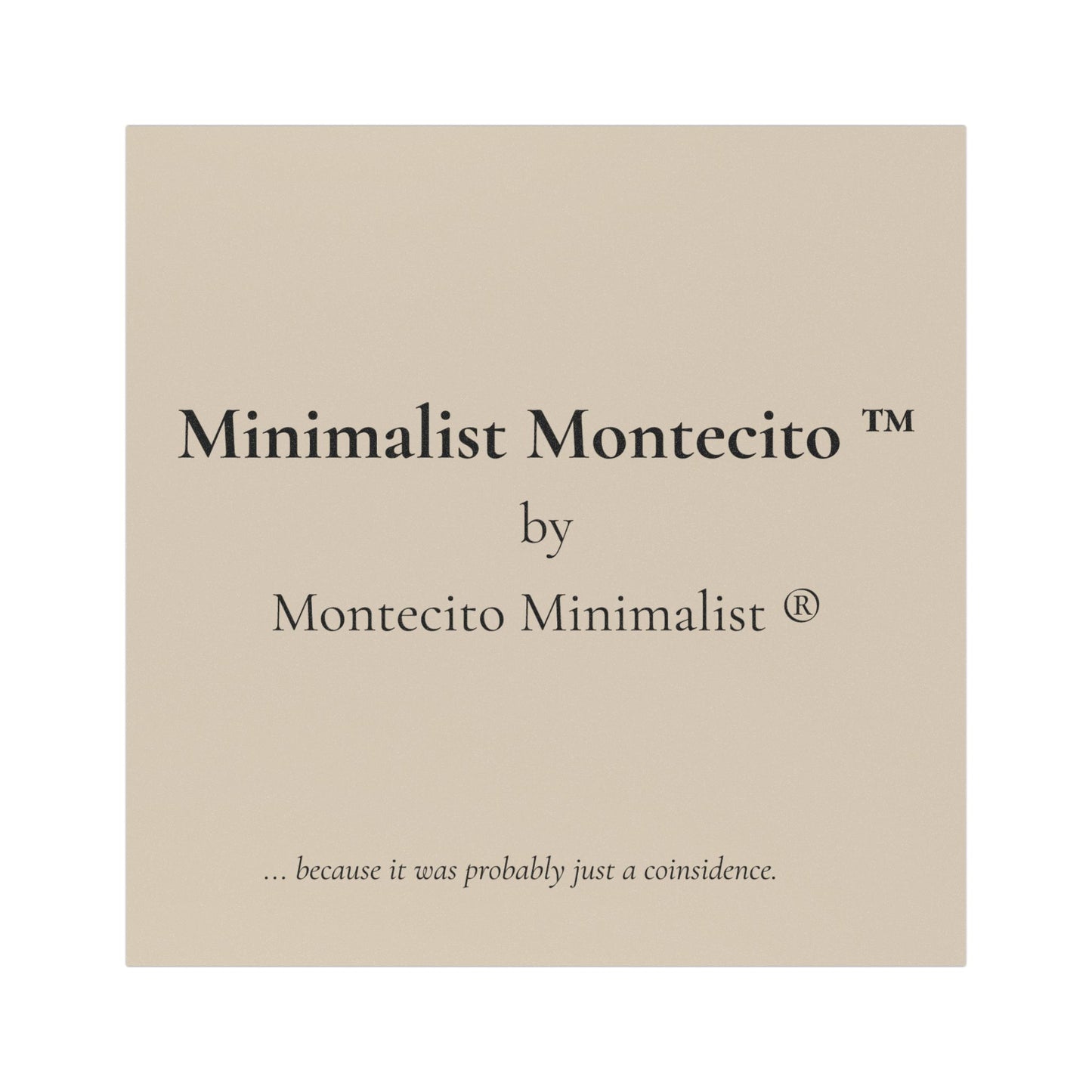 Minimalist Montecito™ by Montecito Minimalist®— Neutral Logo Magnetic Decal
