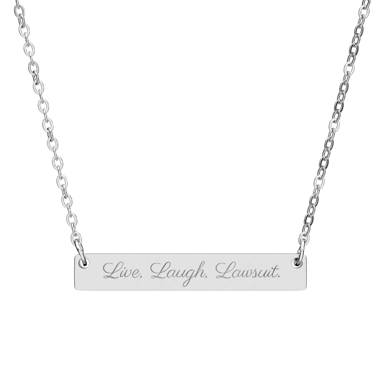 Live, Laugh, Lawsuit. Necklace