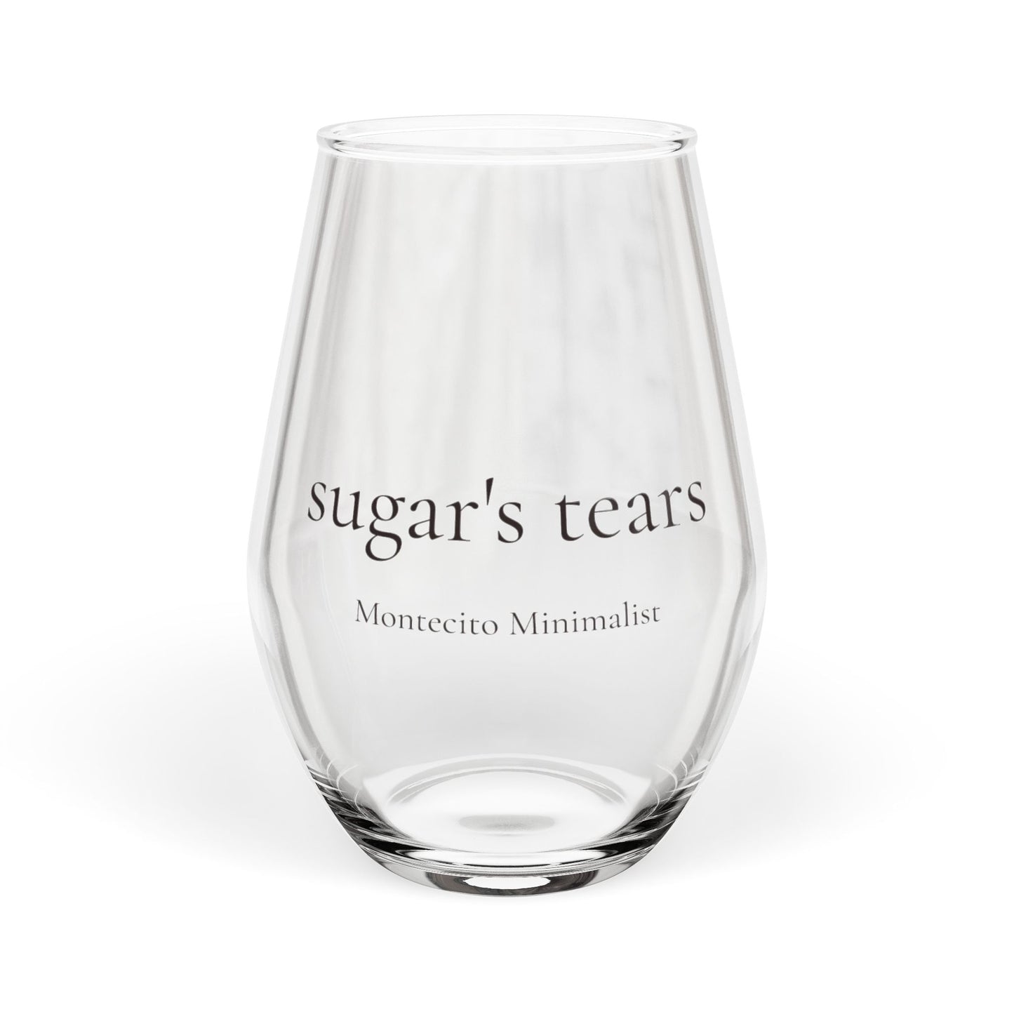 sugar's tears engraved wine glass