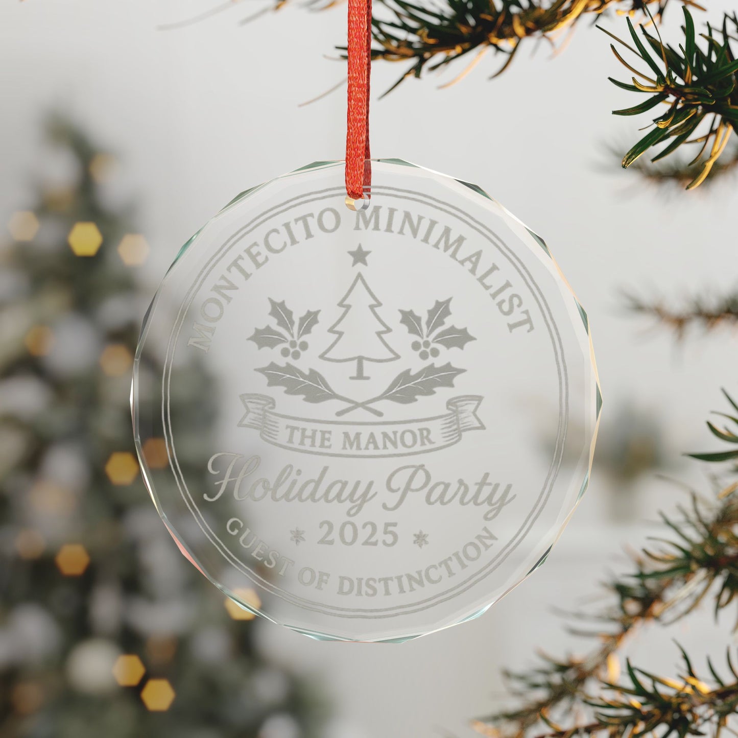 Montecito Minimalist Holiday Party 2025 Ornament