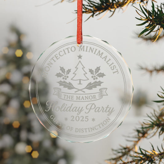 Montecito Minimalist Holiday Party 2025 Ornament