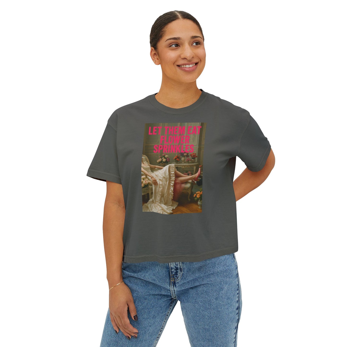 Let them Eat Flower Sprinkles Boxy Tee